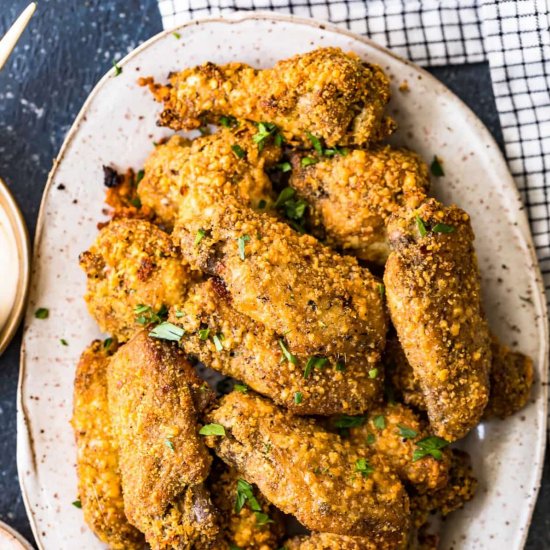 Garlic Parmesan Chicken Wings!