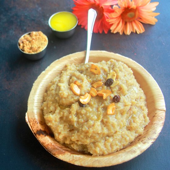 Sweet Pongal with Palm Jaggery