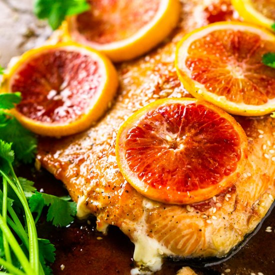 Slow-Roasted Blood Orange Salmon