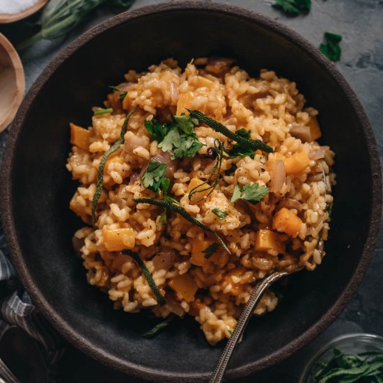 Vegan Butternut Squash Risotto