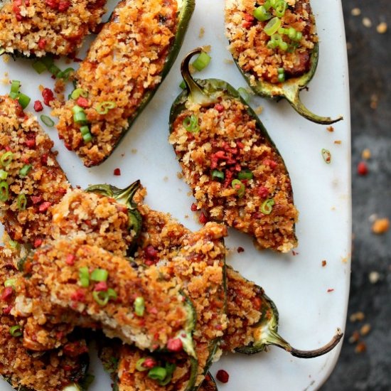 Vegan Chorizo Jalapeno Poppers