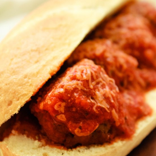 Air Fryer Meatball Parm Sub