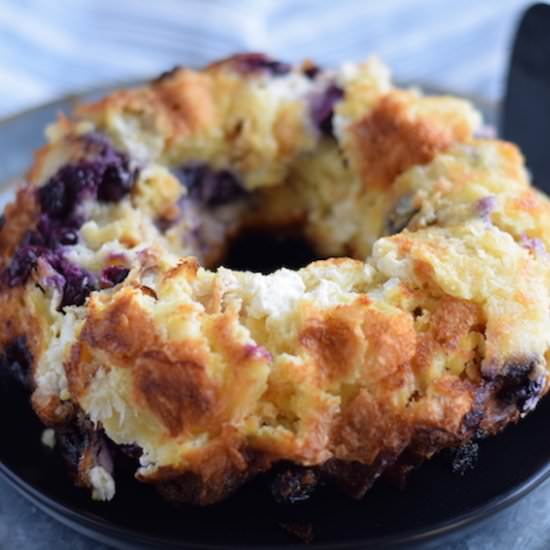 Blueberry CreamCheese Bread Pudding