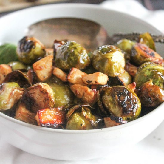 Roasted Brussels Sprouts with Apple