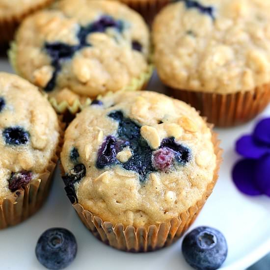 Gluten-Free Blueberry Oat Muffins