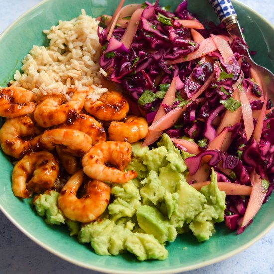 Spicy Prawn & Avocado Bowls