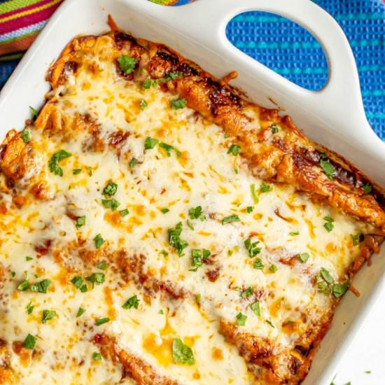 Sweet potato black bean enchiladas