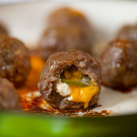 Jalapeno Popper Stuffed Meatballs