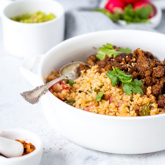 Taco Beef with Cauli-Rice