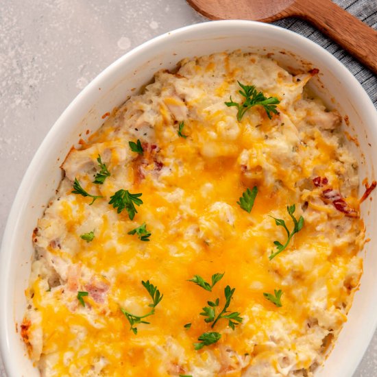 Chicken Cauliflower Rice Casserole