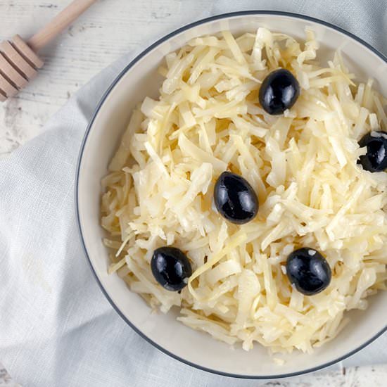 Greek white cabbage salad