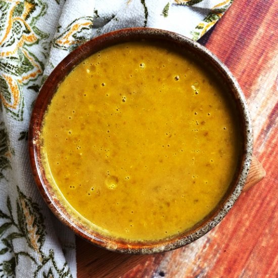 Creamy Vegan Lentil Pumpkin Soup