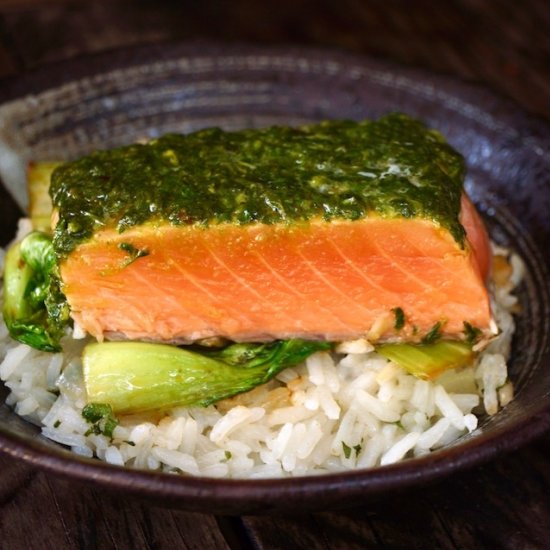 Cilantro Chimichurri Salmon