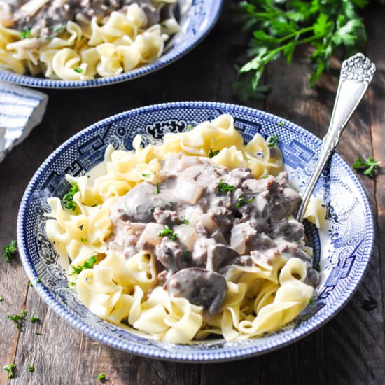 Ground Beef Stroganoff