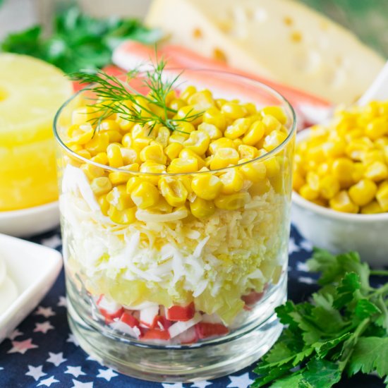 Pineapple Crab Sticks Salad