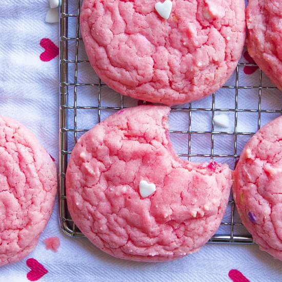 Valentine’s Day Cake Mix Cookies