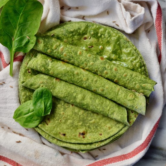 SPINACH TOFU PHULKA ROTI