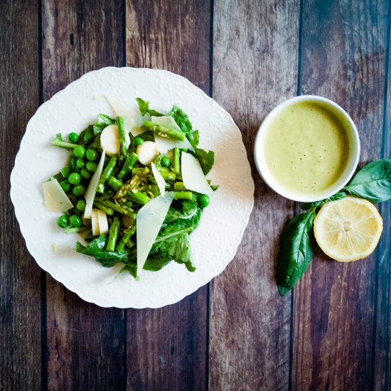 Salad verde lemon basil vinaigrette