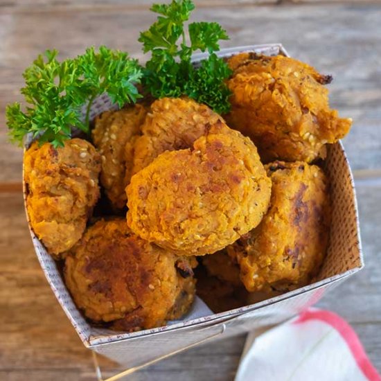 Gluten-Free Baked Yam Falafel