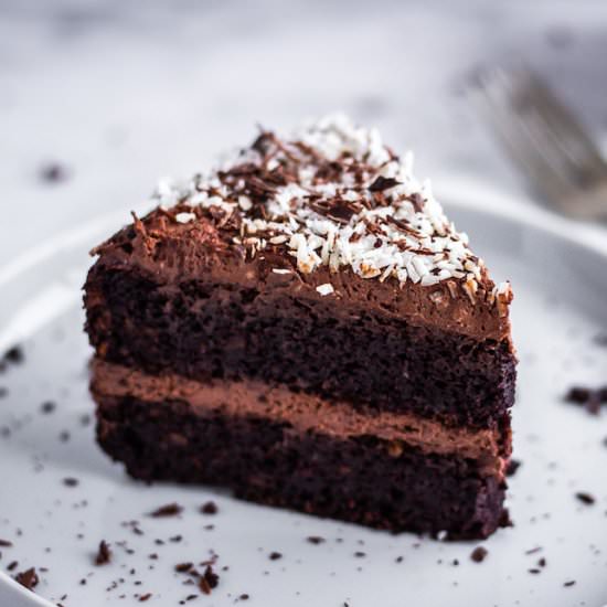 Chocolate Glop Cream Cake (vegan)