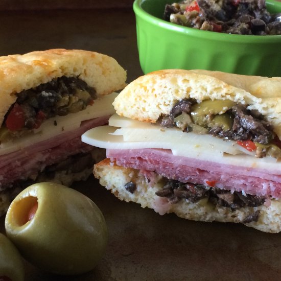 Keto Muffuletta Sandwich