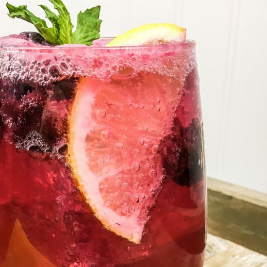 Sparkling Blueberry Mint Lemonade