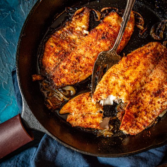 Cast Iron Grilled Tilapia