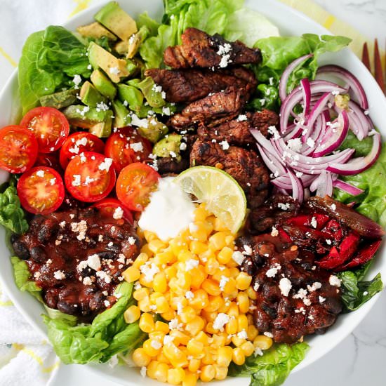 Chilli and Lime Steak Salad Bowl