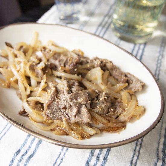 Miso beef stir-fry