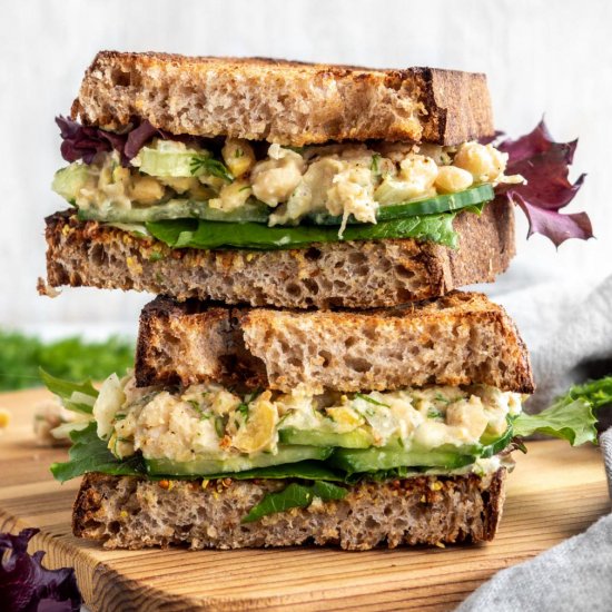 Dill Chickpea Salad Sandwich