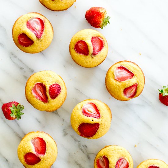 Fresh Strawberry Corn Muffins