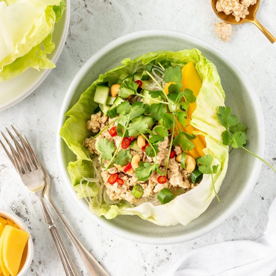 Chicken Larb Lettuce Cups