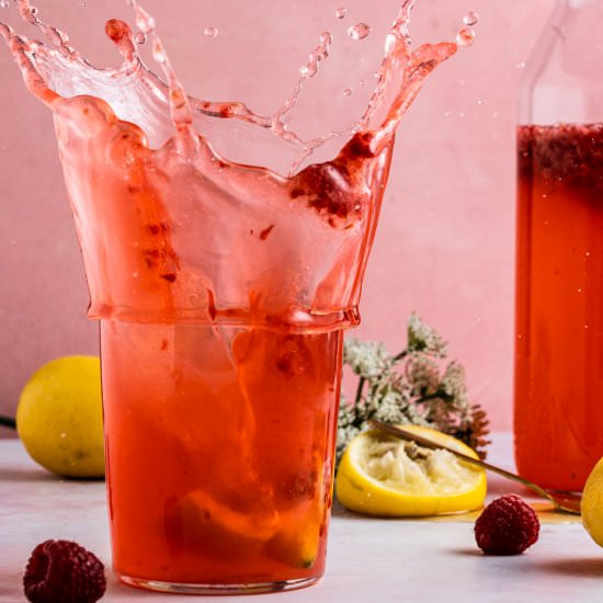 Raspberry Elderflower Lemonade