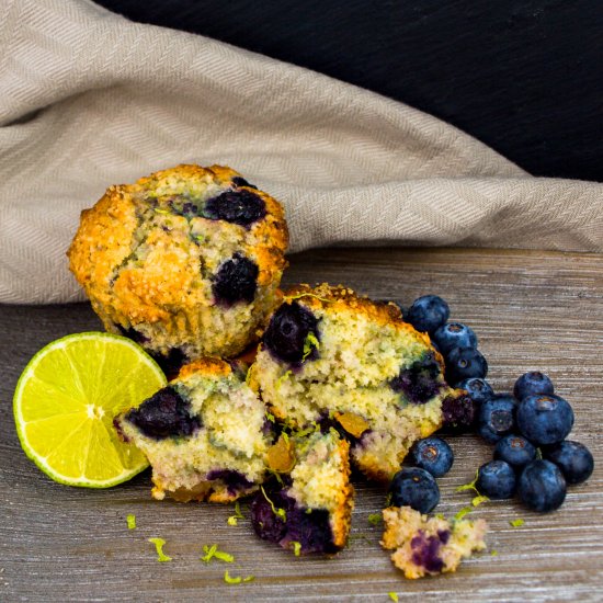 Blueberry-ginger-lime muffins