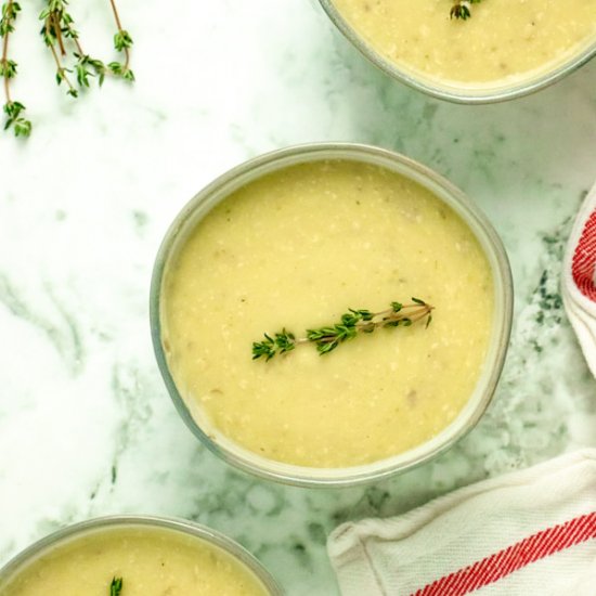 Vegan Instant Pot Potato Leek Soup