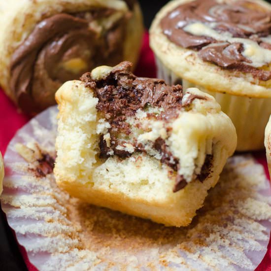 nutella swirl muffins