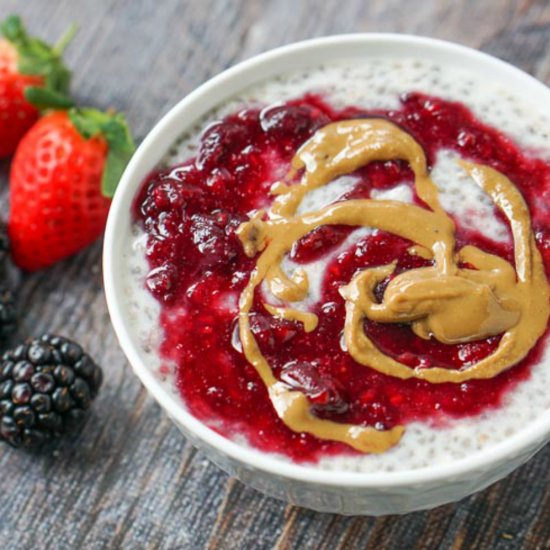 Low Carb Berry Chia Pudding