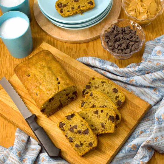 Peanut Butter Chocolate Chip Bread