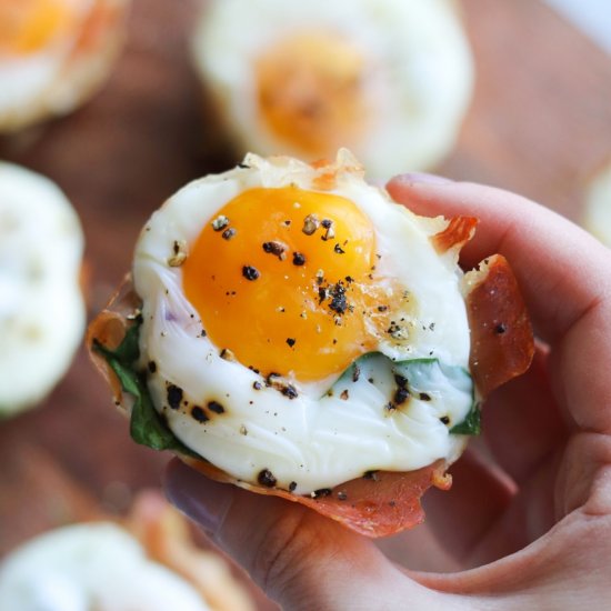 Air Fryer Prosciutto Egg Cups