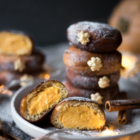 GF Doughnuts with Pumpkin Filling