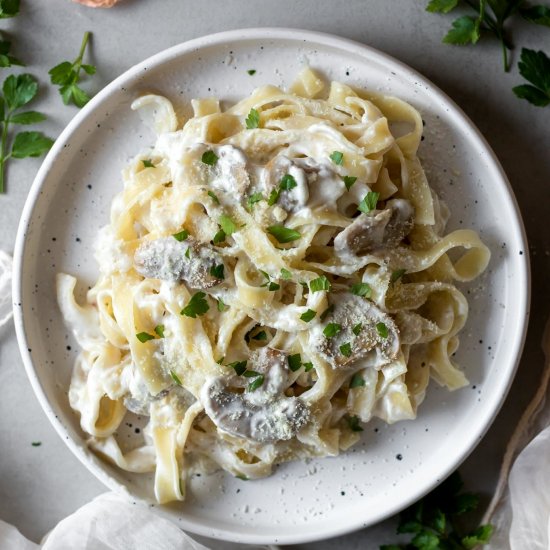 Creamy Mushroom Fettuccine