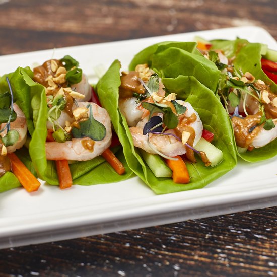 Thai-Style Shrimp Lettuce Cups