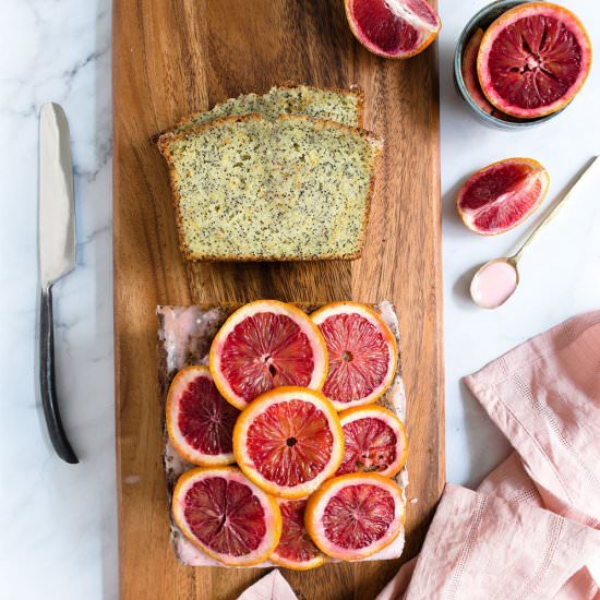 Blood orange poppy seed cake