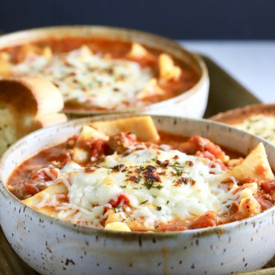 One-Pot Lasagna Soup