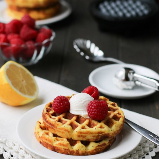 Lemon Ricotta Poppyseed Chaffles