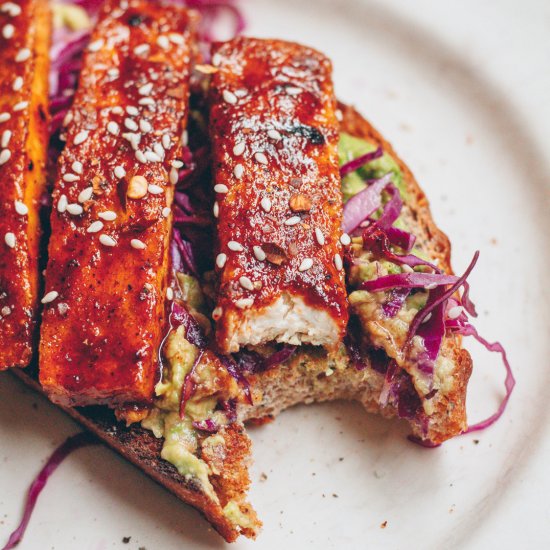 Crispy BBQ Tofu Toast