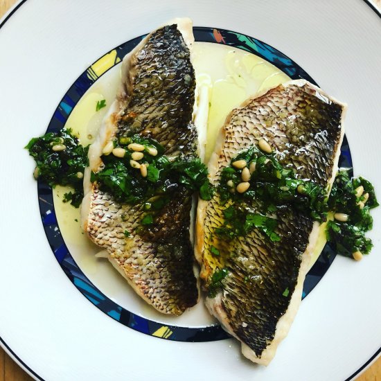 SNAPPER WITH HERB VINAIGRETTE