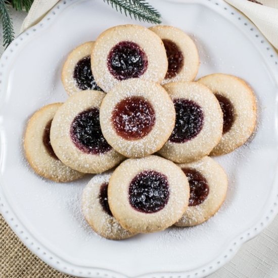 Lemon Raspberry Jam Thumbprints