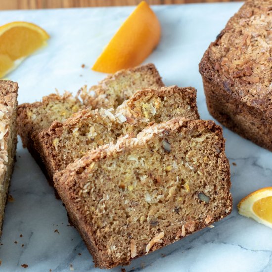 Orange Pineapple Coconut Bread