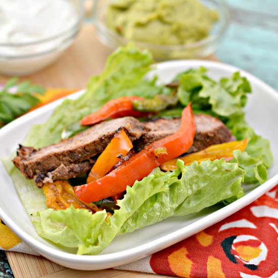 KETO STEAK FAJITAS LETTUCE WRAPS